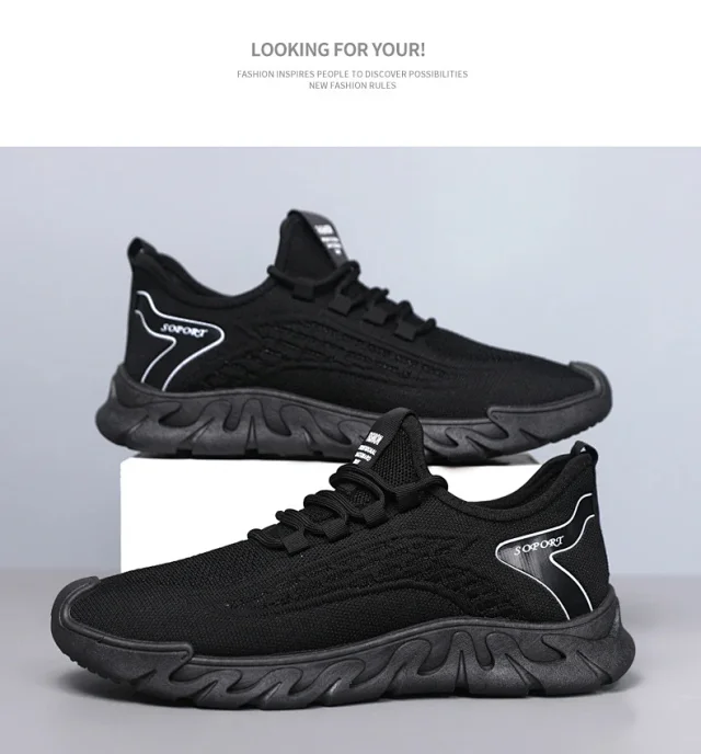New Men's Lightweight Mesh Casual Sneakers Detail