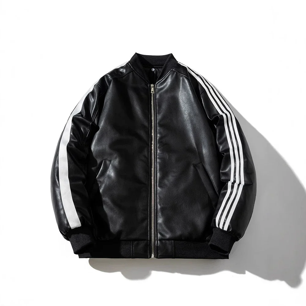 2025 PU Men's Retro Quilted Bomber