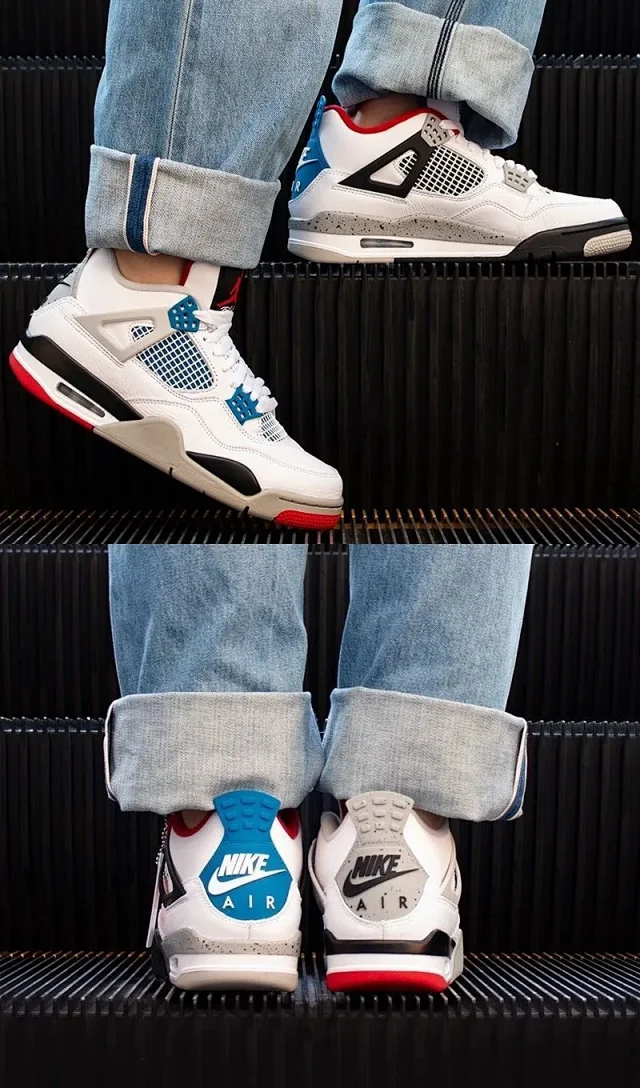 Authentic Youth Jordan 4 Couple Sneakers Detail