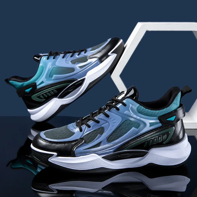 ForeignTrade Men's Knit Basketball Shoes Low-Cut Detail