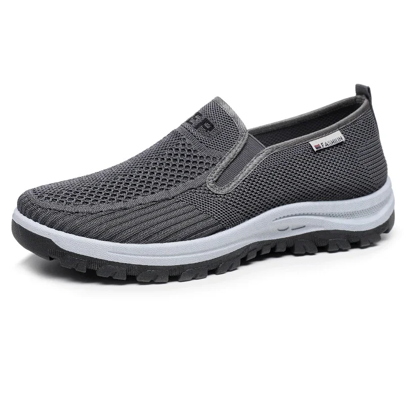 Men's Breathable Knit Slip-On Chunky Dad Shoes