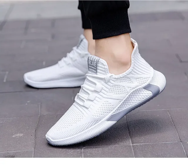 New Men's Korean Yeezy Flyknit Sneakers Detail