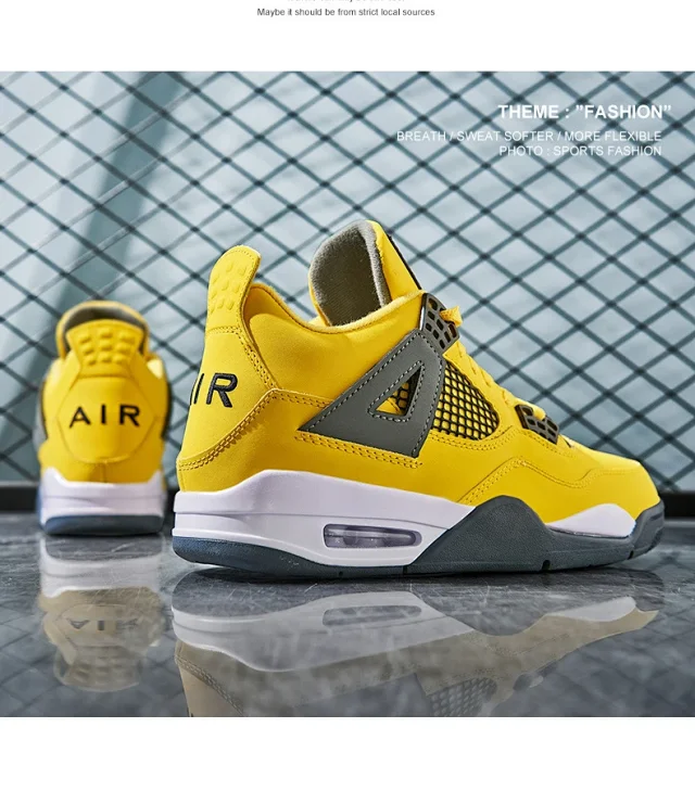 AJ4 White Cement University Blue Unisex Detail