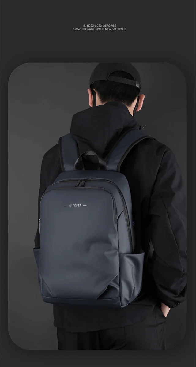 WEPOWER New Men's Large Laptop Backpack Detail