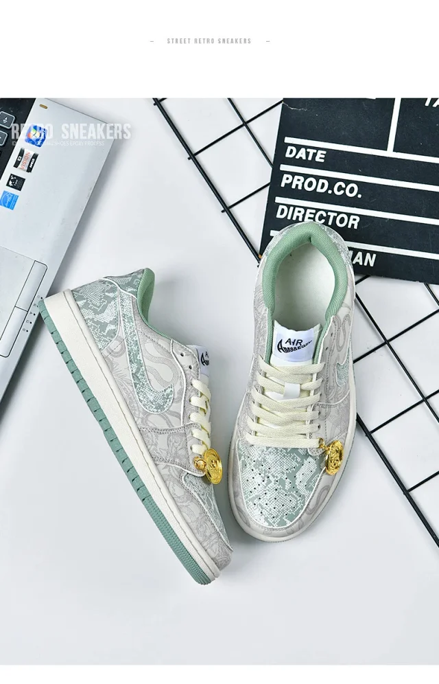 Anaconda AJ AF1 Unisex Sneakers Detail