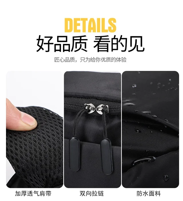 Water-Resistant Printed Travel Backpack Detail