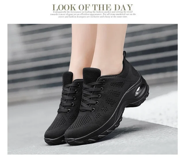 Women's Knit Platform Runners Detail