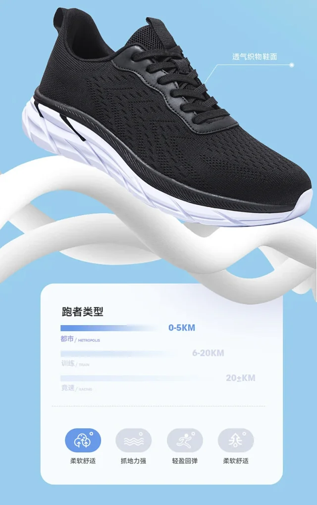 Men's Mesh Running Shoes Casual Cushioned Style Detail