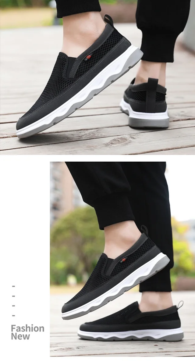 Men's Summer Mesh Slip-On Casual Shoes Detail