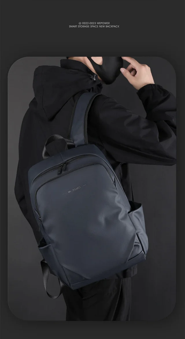 WEPOWER New Men's Large Laptop Backpack Detail