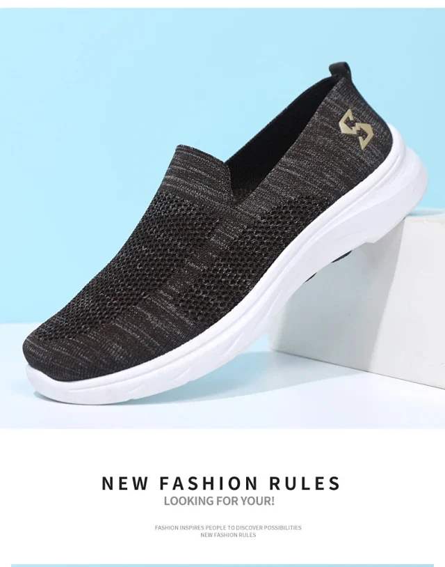 Comfy Summer Breathable Knit Cloth Shoes Detail
