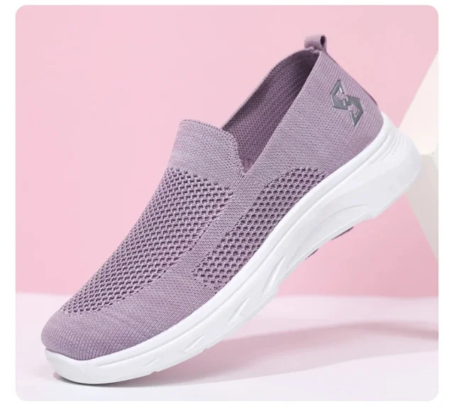 Comfy Summer Breathable Knit Cloth Shoes Detail