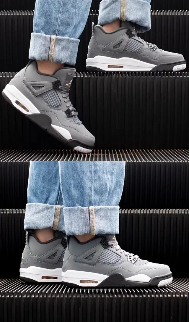 Authentic Youth Jordan 4 Couple Sneakers Detail