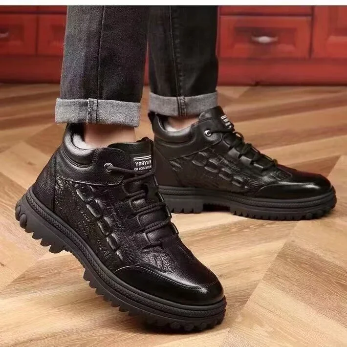 Men's High-Top Fur-Lined Winter Boots