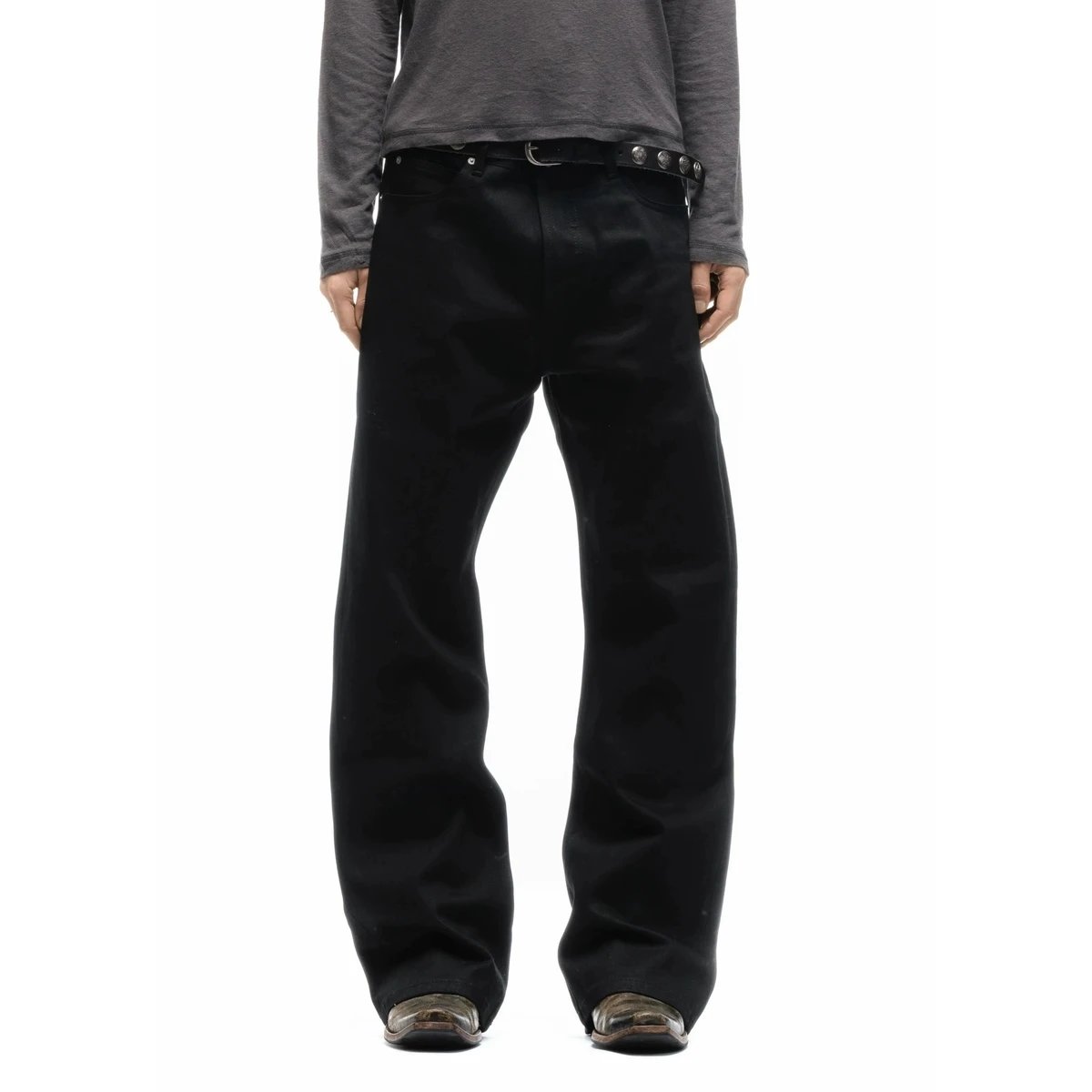 No Faith Jeans Selvedge Bootcut Black