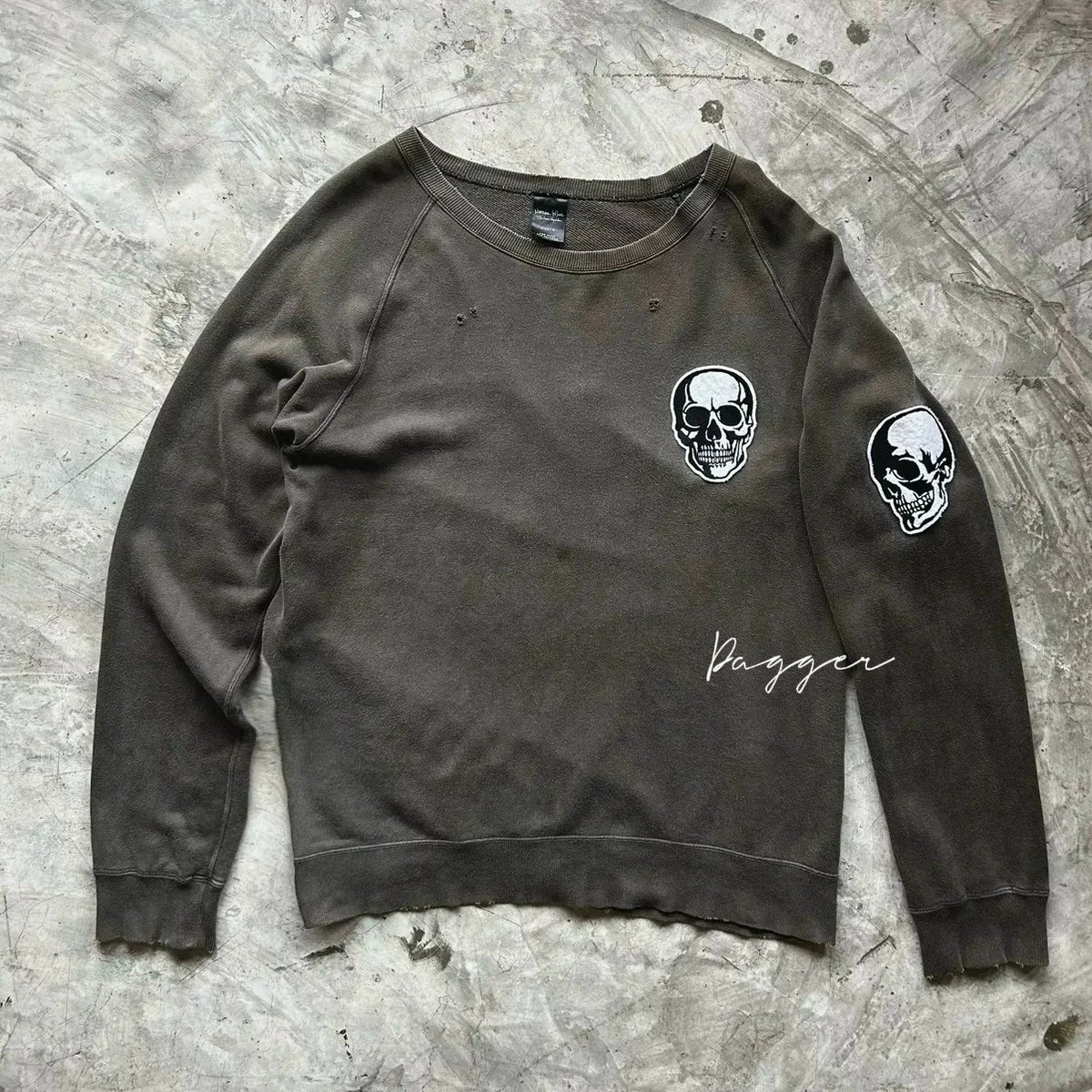 Number (N)ine Double Skull Crewneck Sweater Black