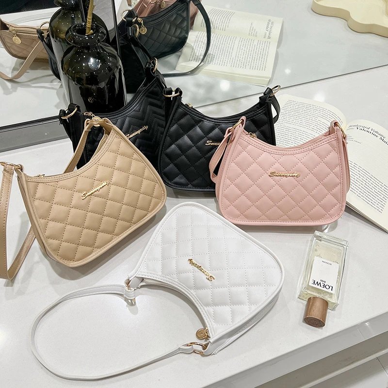 新款2026ladies handbag外贸包包女绣花腋下包时尚百搭单肩包批发