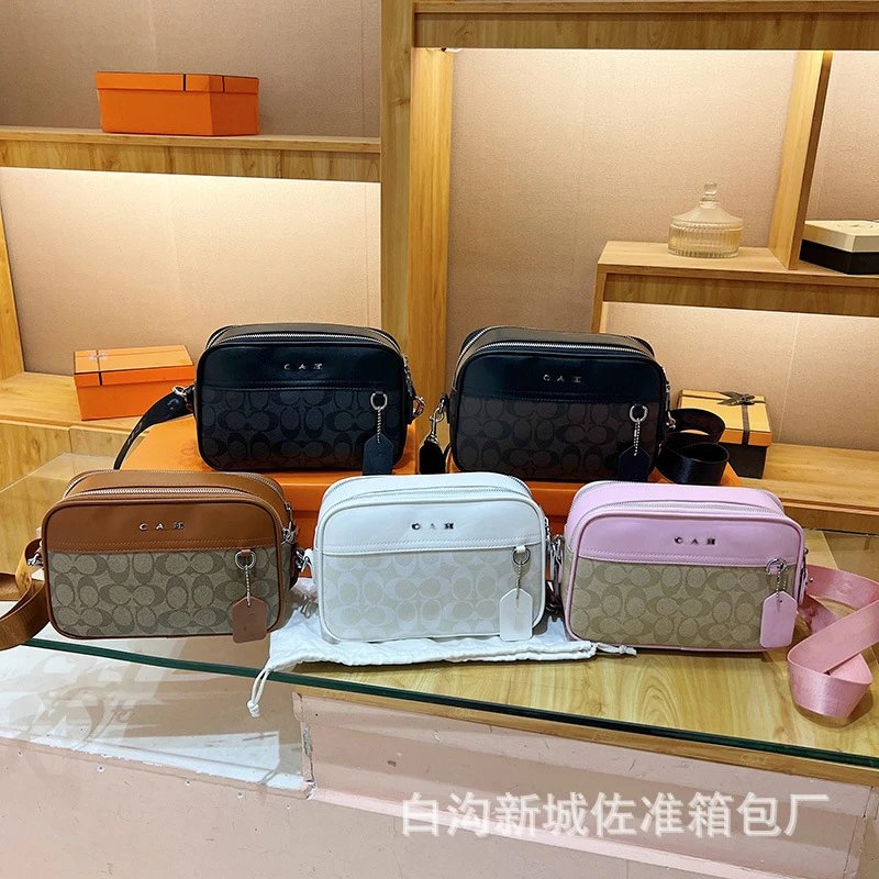 c家bags新款相机包斜挎单肩双拉链PU小方包Graham经典跨境单肩包
