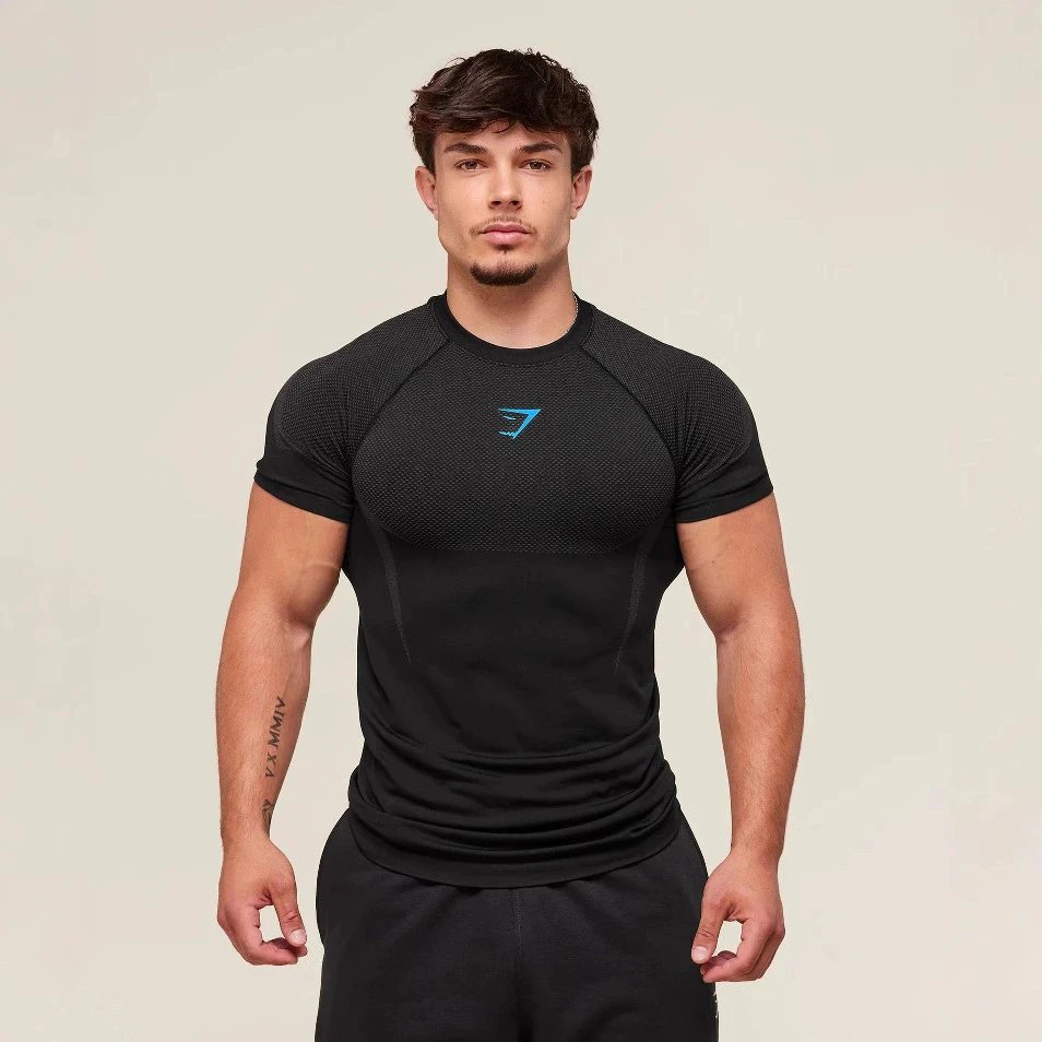 Shark Black Print with Dark Gray and Blue Label