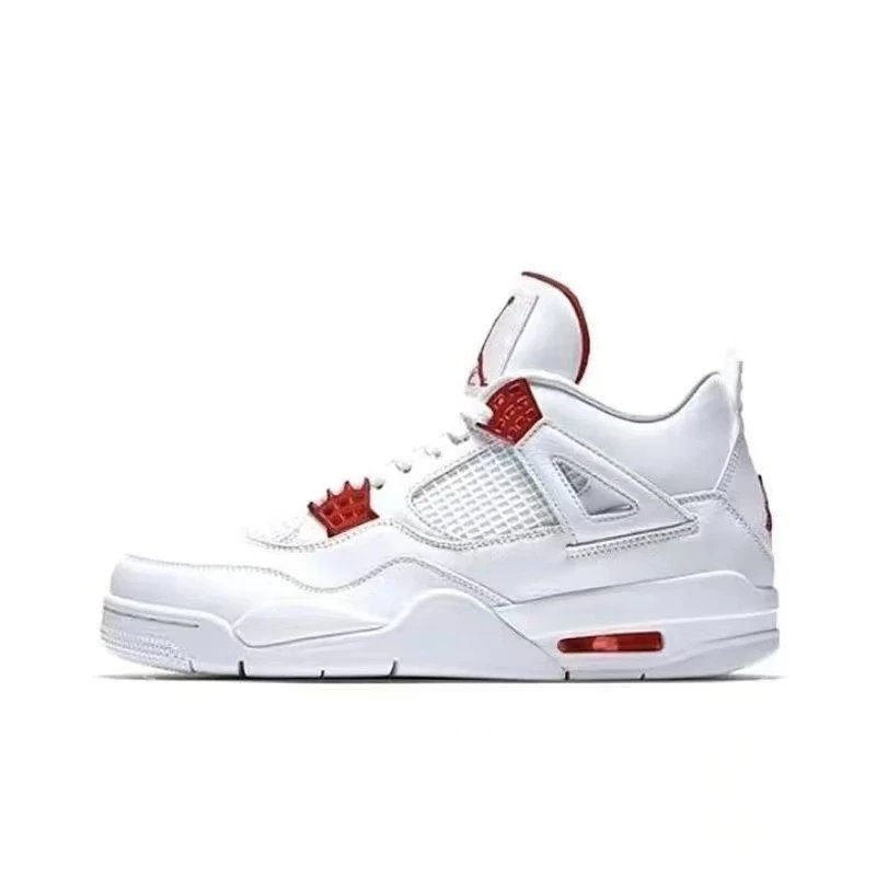AJ4- White and Red Buckle