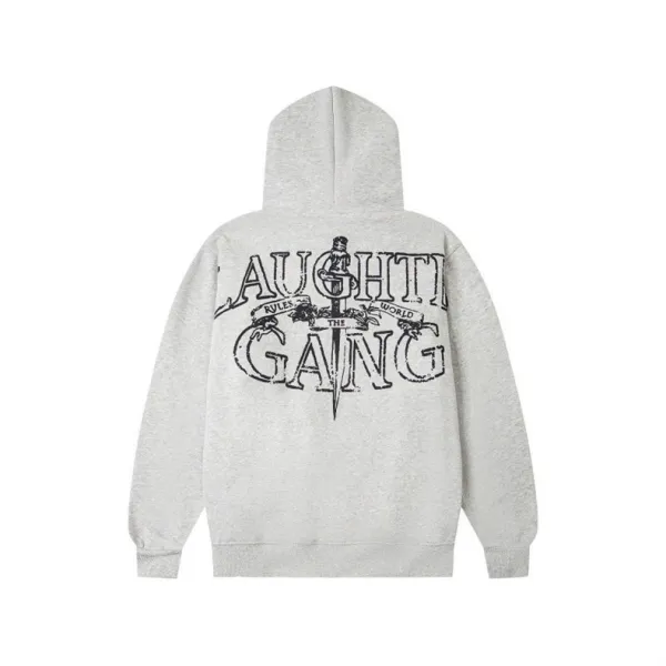 Off-White Hoodie Gray Zip-Up Hoodie - 7