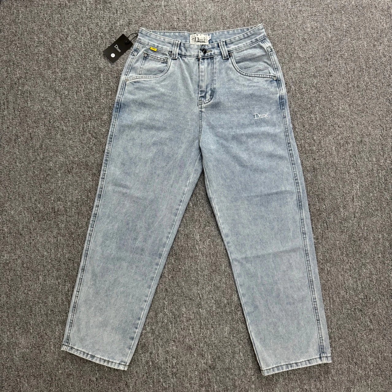 Embroidered Straight Denim Jeans photo 5
