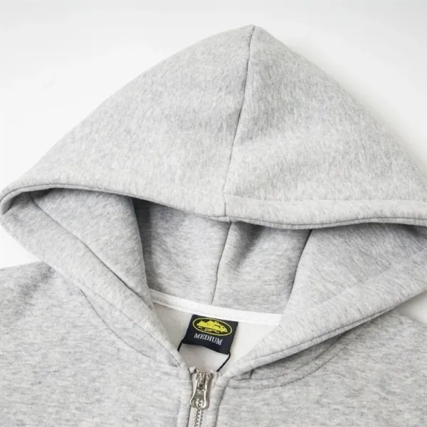 Off-White Hoodie Gray Zip-Up Hoodie - 8