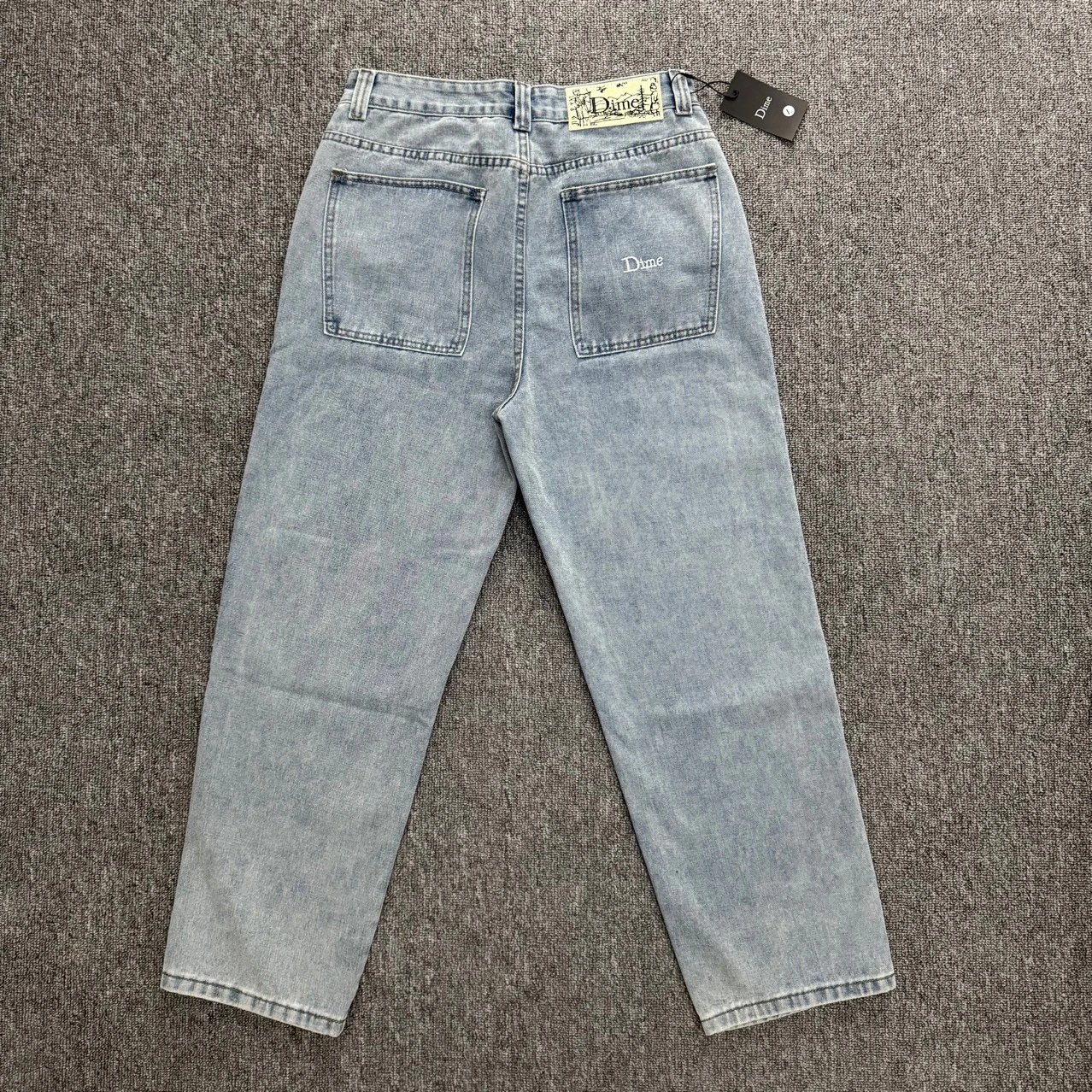 Embroidered Straight Denim Jeans photo 6