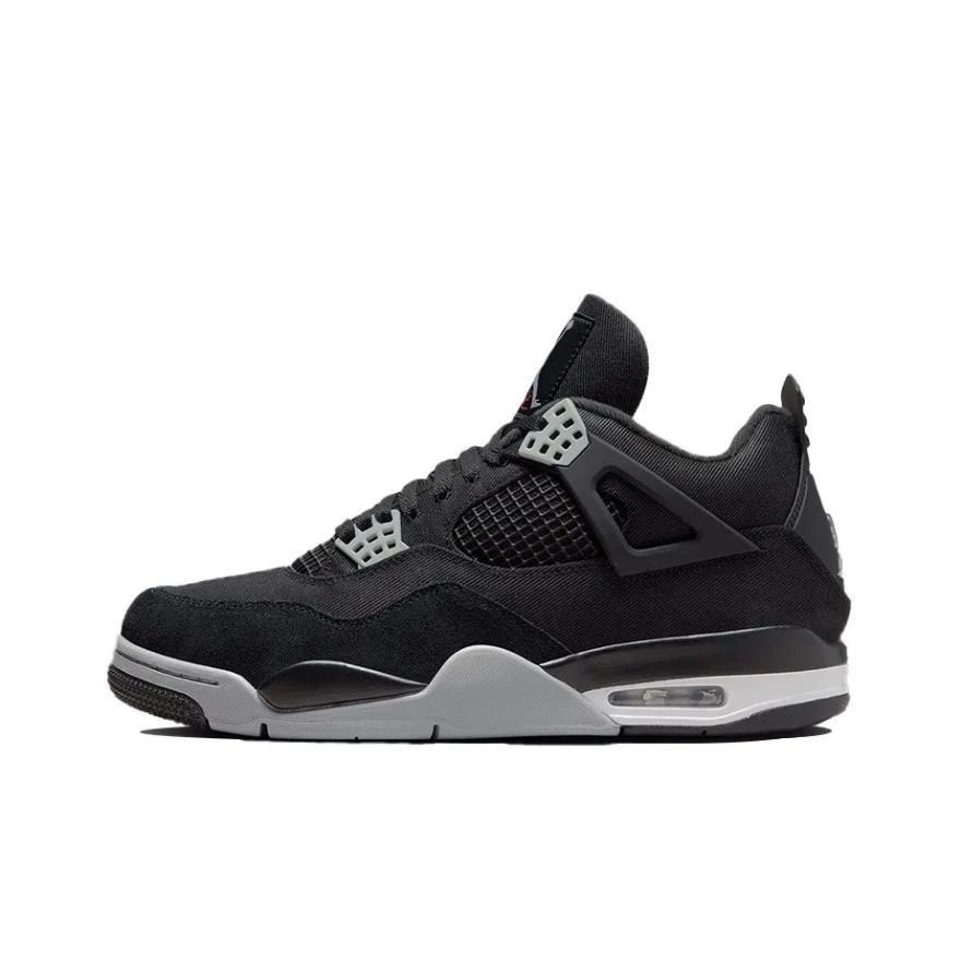 AJ4 black canvas