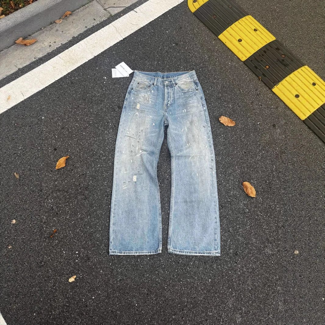 Unknown Brand Distressed Wide-Leg Jeans Denim Jeans