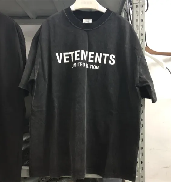 Vetements Limited Edition Washed Black T-Shirt - 1