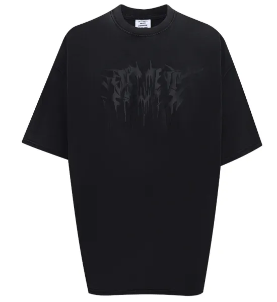 Comme des Garçons Play x Uncle G Garborene Collection Black Distressed Graphic T-Shirt - 1