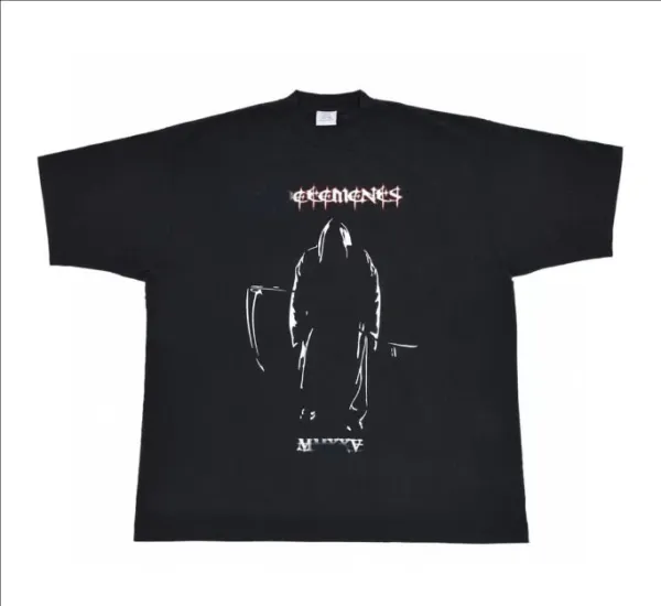 Design Grim Reaper Graphic Black T-Shirt - 1