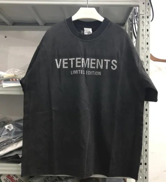 Vetements Limited Edition Washed Black T-Shirt - 1
