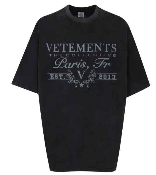 Vetements The Collective Paris Fr Est. V 2013 Black Oversized T-Shirt - 1