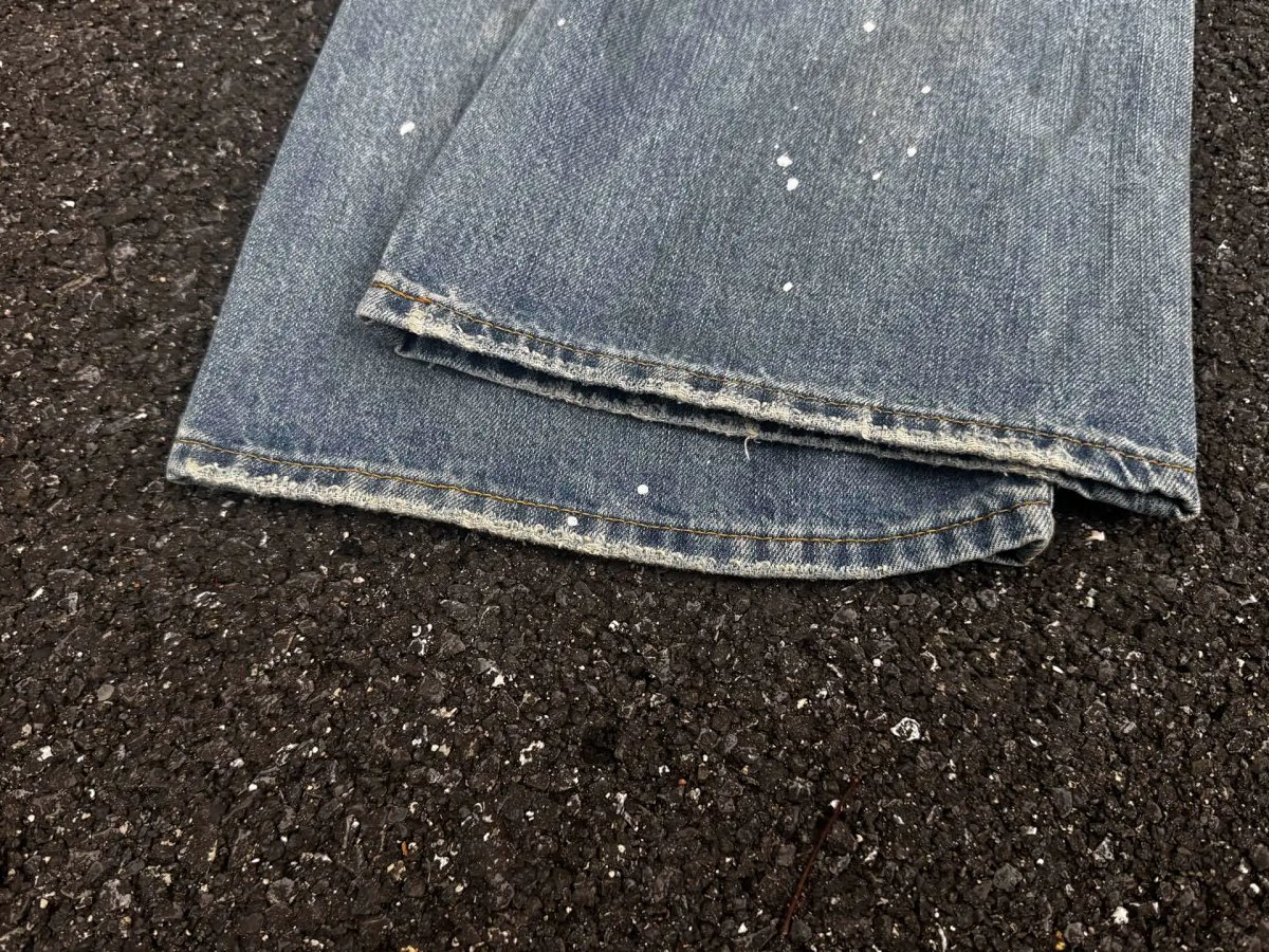 Design Distressed Wide-Leg Jeans Light Blue product detail 18 in Litbuy spreadsheet finds