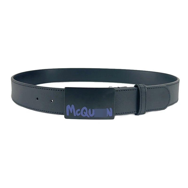 Alexander McQueen Graffiti Leather Belt