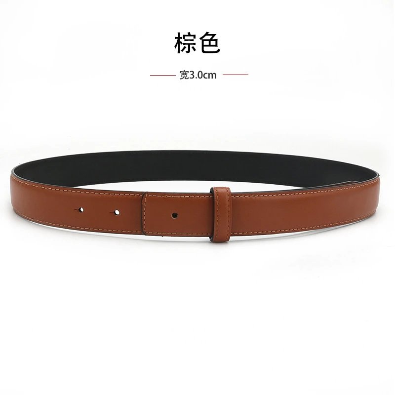 2.8cm brown single strap with 3.0cm buckle