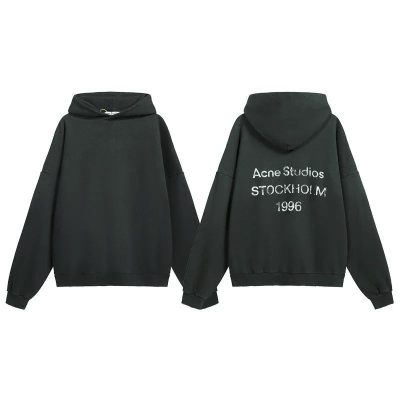 Acne Studios 1996 Stockholm Distressed Print Hoodie - rep Acne Studios