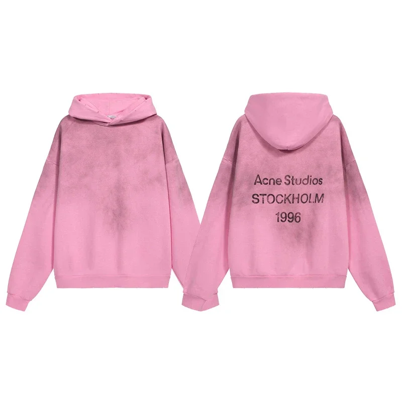 Acne Studios 1996 Stockholm Distressed Print Hoodie - rep Acne Studios