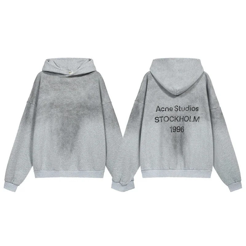 Acne Studios 1996 Stockholm Distressed Print Hoodie - rep Acne Studios