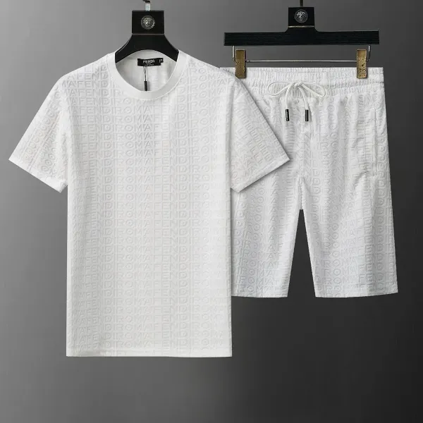 Fendi Roma Monogram White Cotton Set - 1