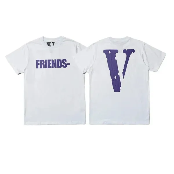 Vlone Friends- Purple Logo White T-Shirt - 1
