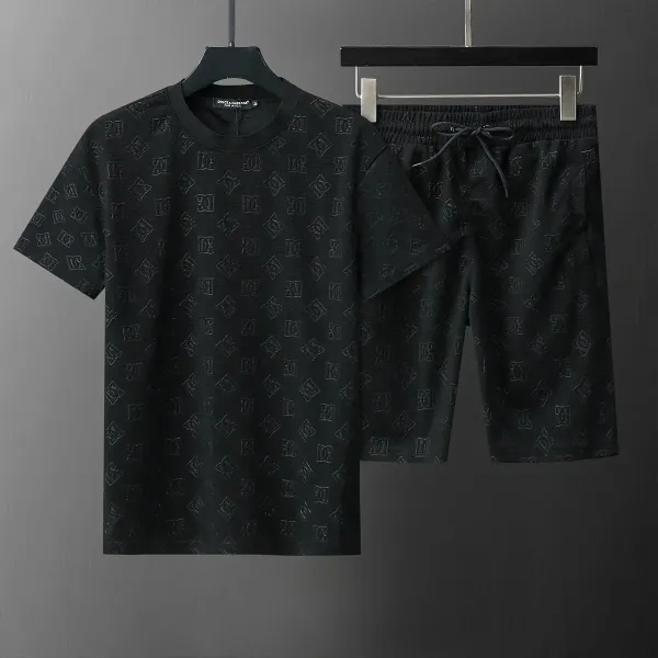 Dolce & Gabbana Monogram Print Black Casual Set - 1