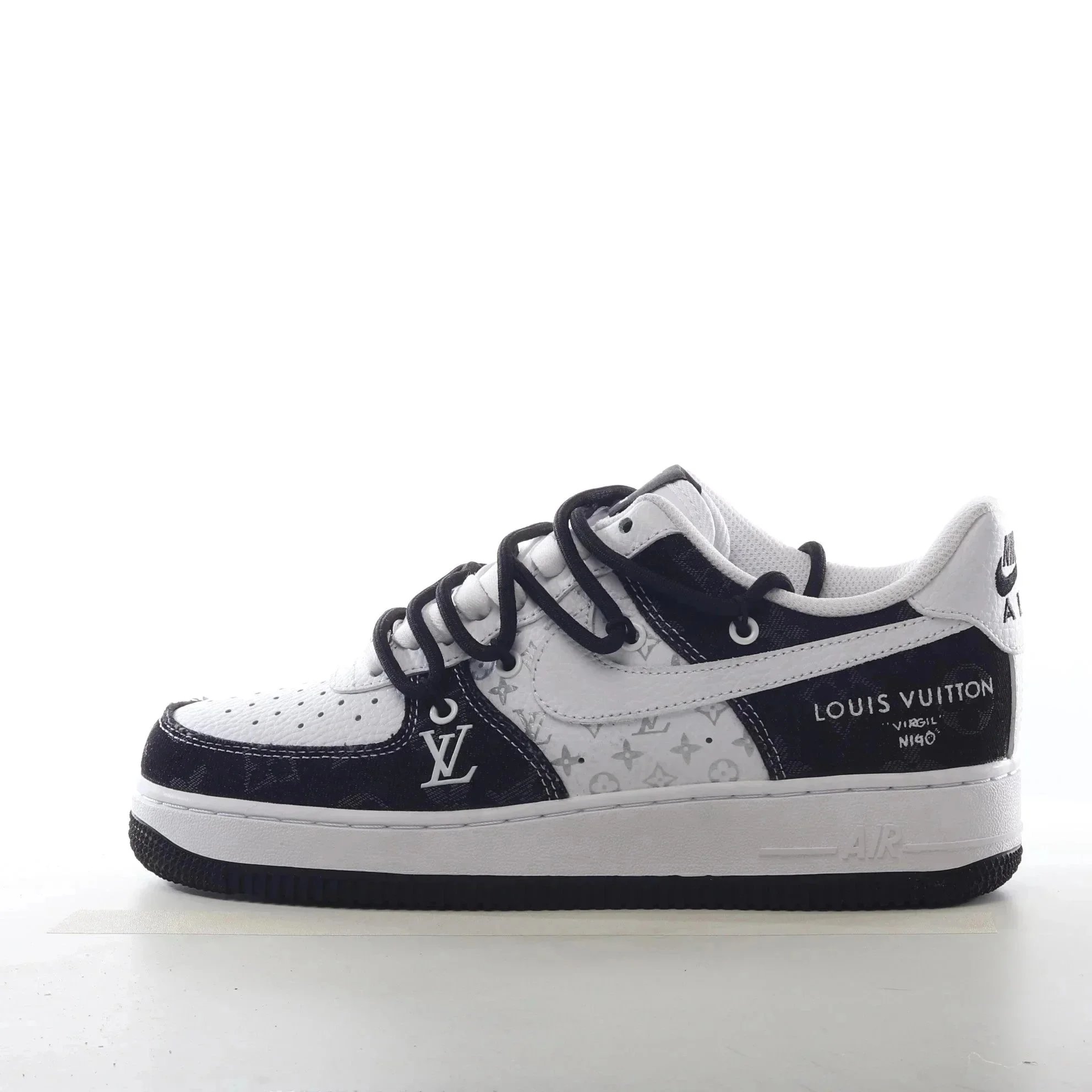 Louis Vuitton x Nike Louis Vuitton x Nike Air Force 1 Virgil Nigo Sneakers Black