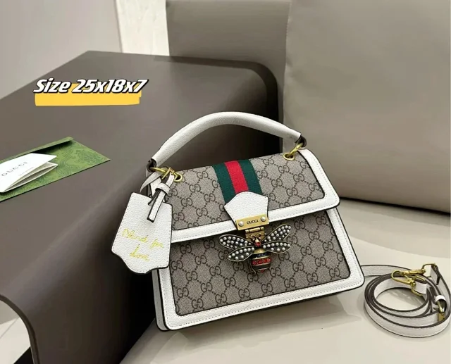 Gucci Backpacks Drawstring flap backpack with Double G hardware product detail image 8