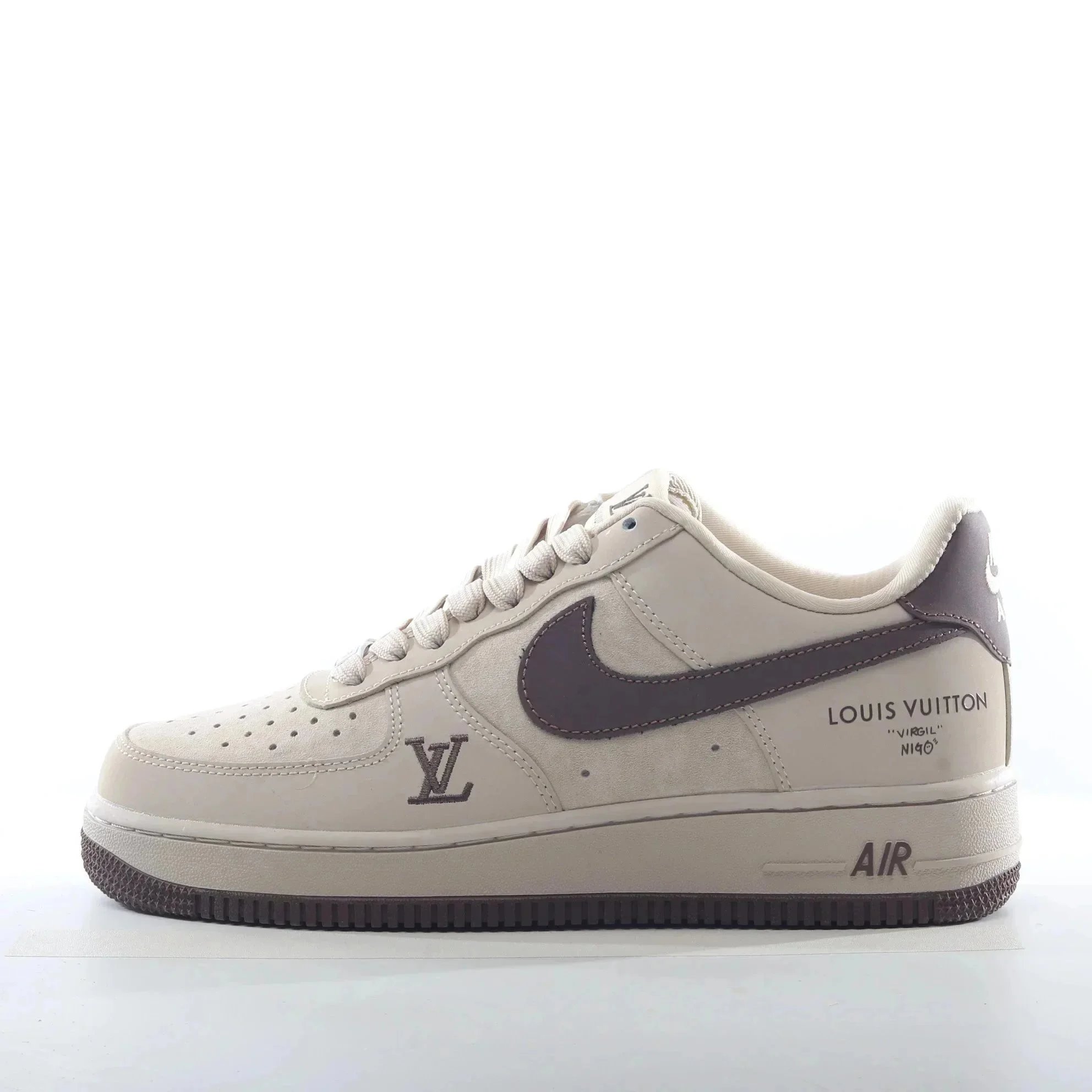 Louis Vuitton x Nike Louis Vuitton x Nike Air Force 1 'Virgil' N190 Sneakers - Beige/Dark Brown Beige