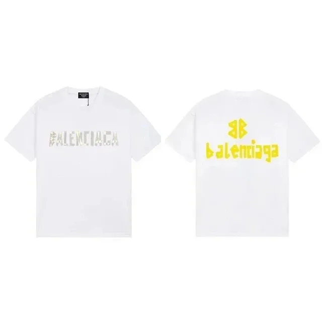 Balenciaga T-Shirts Short-Sleeve Logo Graphic T-Shirt product detail image 4