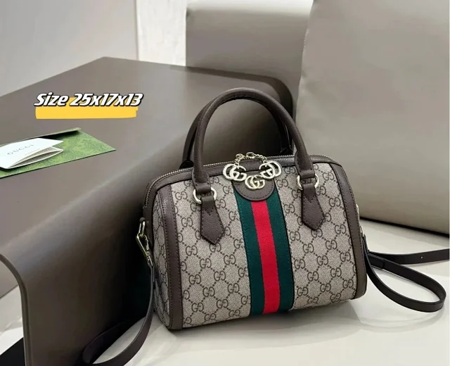 Gucci Backpacks Drawstring flap backpack with Double G hardware product detail image 5