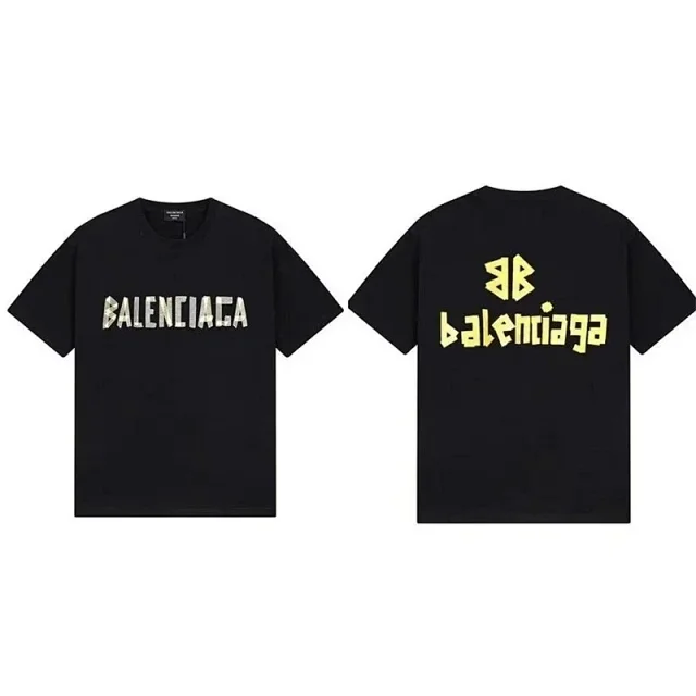 Balenciaga T-Shirts Short-Sleeve Logo Graphic T-Shirt product detail image 3